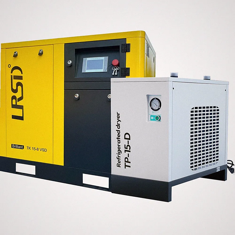 20HP 460V 3Phase Rotary Screw Air Compressor W/85CFM 110V Refrigerated Air Dryer