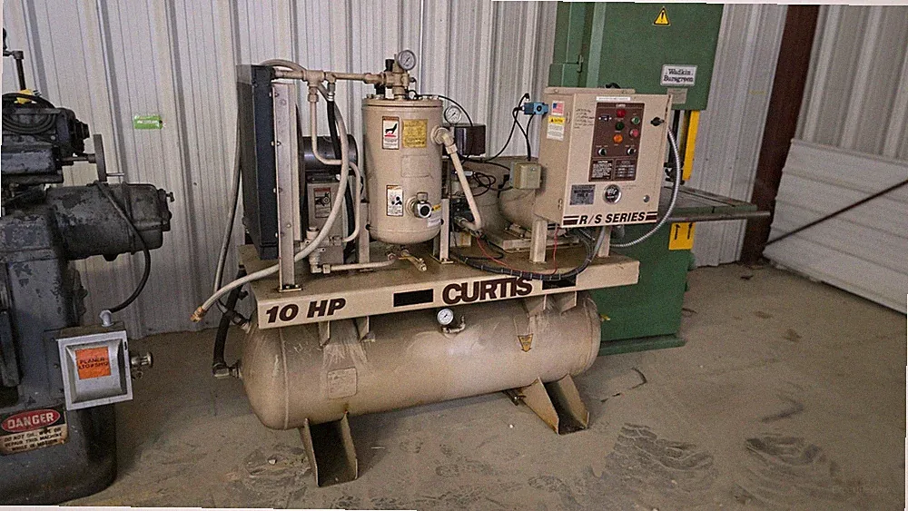 Curtis 10HP Tank Mount Air Rotary Screw Air Compressor Pristine!