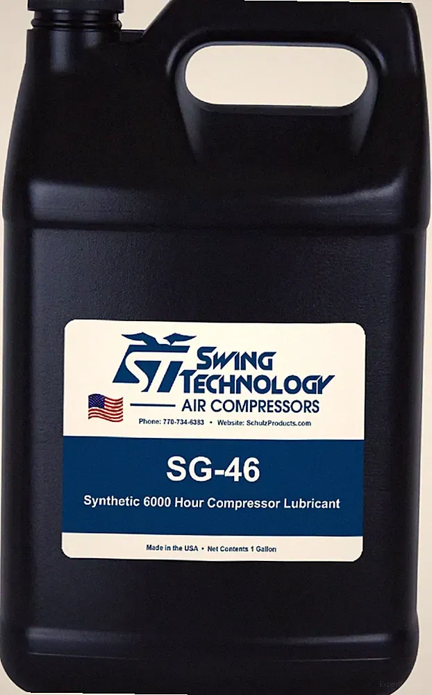 Rotary Screw Full Synthetic Compressor Oil SG‑46 – 6000 Hour, 1 Gallon