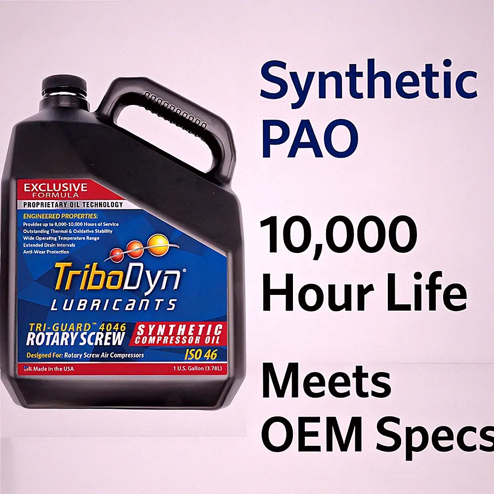 Synthetic Rotary Screw Air Compressor Oil ISO 46 PAO - 10,000 Hour TriboDyn 4046